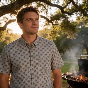 Men's Gray Patterned Shirt